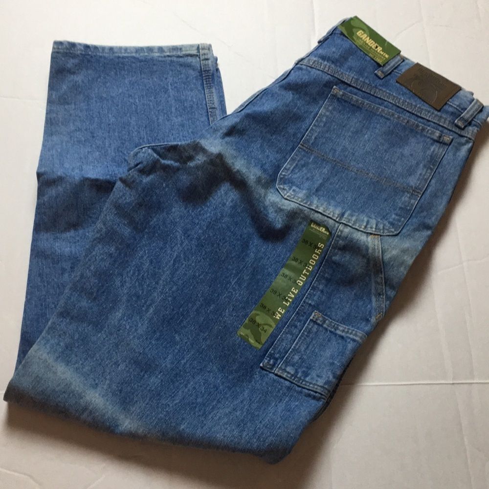 NWT Gander Mountain MGM Carl Carpenter Jeans 38 x 34 Blue Denim